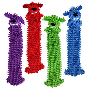 Boss Pet MP27483 Dog Toy, 12 in, Floppy Lightweight Loofa Dog, Assorted