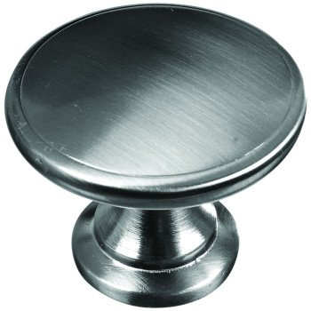 National Hardware N325-605 Cabinet Knob, 1.39 in Projection, Zinc, Satin Nickel