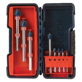 Bosch GT3000 Glass and Tile Bit Set, 8-Piece, Carbide