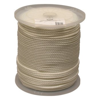 60390 ROPE NYL SOL WH 1/4X1000