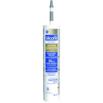 GE Silicone II SE2192 Window and Door Sealant, Light Gray, 10.1 oz