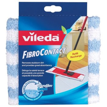 Vileda Fibro Contact 126445 Mop Refill, Cotton/Microfiber, White