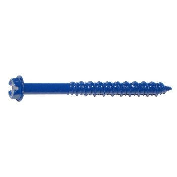 Midwest Fastener 10527 Masonry Screw, 3/16 in Dia, 2-1/4 in L, Steel, Zinc