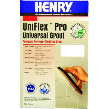 Henry UniFlex Pro 13096 Polymer Modified Grout, White, 8 lb Box