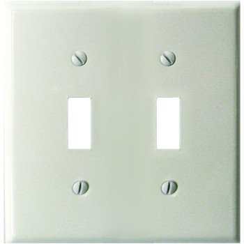 Atron 2-164TT Wallplate, 2-Gang, Metal, White