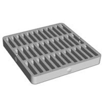 DrainTech NDS980 Drain Grate, 9 in L, 9 in W, Square, 7/16 in Grate Opening, HDPE, Black