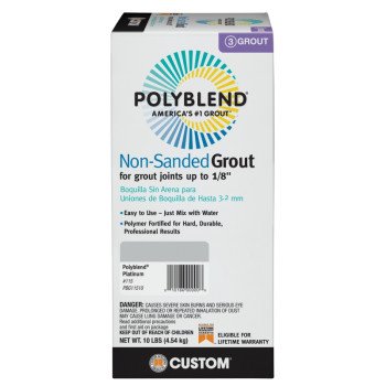 Custom Polyblend PBG11510 Non-Sanded Grout, Platinum, 10 lb Box