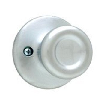 Kwikset 488T 26DV1 Pull Only Door Knob, 1-7/8 in Dia Knob, Zinc, Satin Chrome