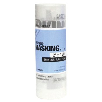 Trimaco EasyMask 62480 Masking Film, 180 ft L, 24 in W