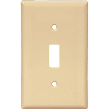 Eaton Wiring Devices 2134V-BOX Wallplate, 4-1/2 in L, 2-3/4 in W, 1 -Gang, Thermoset, Ivory, High-Gloss