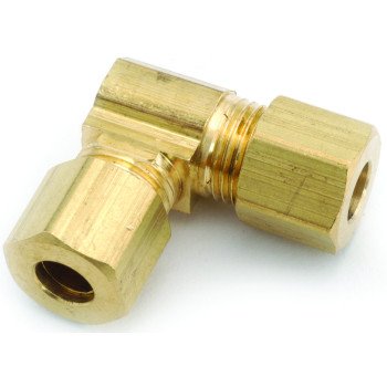 Anderson Metals 750065-10 Tube Union Elbow, 5/8 in, 90 deg Angle, Brass, 150 psi Pressure