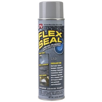 Flex Seal US473SL20 Rubberized Spray Coating, Gray, 14 oz, Can