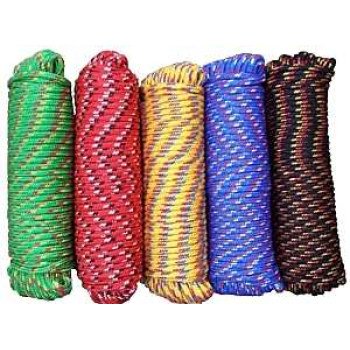 Baron 52807 Rope, 1/4 in Dia, 100 ft L, 50 lb Working Load, Polypropylene, Assorted