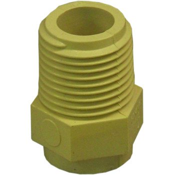 Nibco T00060D Pipe Adapter, 1/2 in, Slip x MIP, CPVC, SCH 40 Schedule