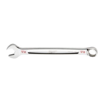 Milwaukee 45-96-9418 Combination Wrench, SAE, 9/16 in Head, 7.48 in L, 12-Point, Steel, Chrome