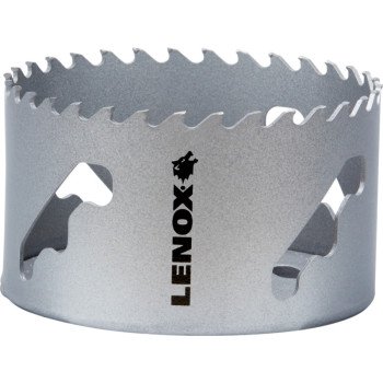 Lenox Speed Slot LXAH3338 Hole Saw, 3-3/8 in Dia, Carbide Cutting Edge