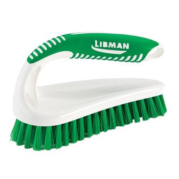 Libman 57 Power Scrub Brush, 1 in L Trim, PET, Green, 2-1/2 in W Brush, 6.37 in OAL, Green/White