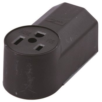 Forney 58402 Electrical Receptacle, 125/250 V, 50 A, 2-Pole, Black