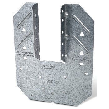 Simpson Strong-Tie H10A Hurricane Tie, 5 in L, 6-1/4 in W, Steel, Galvanized, Fastening Method: Nail