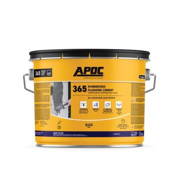 APOC ETERNA-FLASH Series AP-3653 All-Weather Rubberized Flashing Cement, Black, Liquid Paste, 3 gal