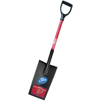 BULLY Tools 82500 Edging and Planting Spade, 7-1/2 in W Blade, Steel Blade, Fiberglass Handle, D-Shaped Handle