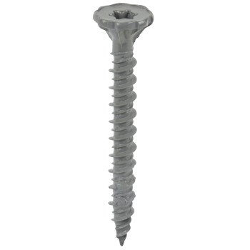 Backer-On 23416 Screw, #9 Thread, 1-5/8 in L, Serrated Thread, Torx Drive, Sharp Point, Steel, Zinc, 575 PAIL