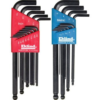 Eklind 13222 Hex Key Combo Set, 22-Piece, Steel