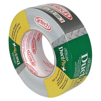 Cantech DUCTPRO 398 Series 398-21 Duct Tape, 50 m L, 48 mm W, Polyethylene Backing, Gray