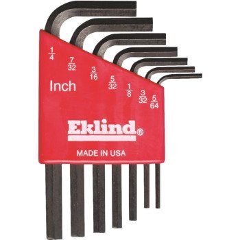 Eklind 10107 Hex Key Set, 7-Piece, Steel, Black