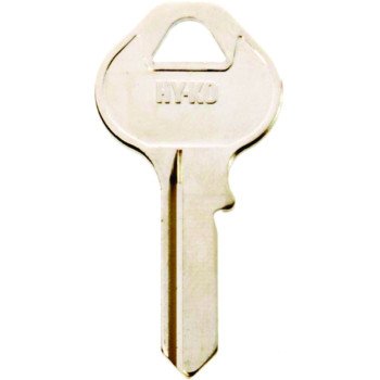 Hy-Ko 11010M11 Key Blank, Brass, Nickel, For: Master Locks and Padlocks