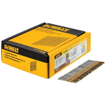 DEWALT DWRHS8DR113G Framing Nail, 2-3/8 in L, Galvanized Steel, Full Round Head, Ring Shank