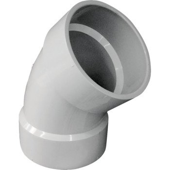 Canplas 192504 Sanitary Pipe Elbow, 4 in, Hub, 45 deg Angle, PVC, White