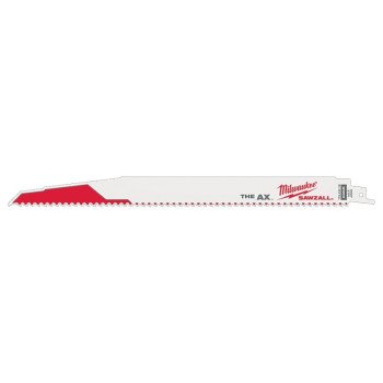 Milwaukee 48-00-5027 Reciprocating Saw Blade, Applicable Materials: Nail-Embedded Wood, 1 in W, 12 in L, 5 TPI