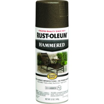 Rust-Oleum 7218830 Rust Preventative Spray Paint, Hammered, Dark Bronze, 12 oz, Can