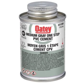 Oatey 31595 One-Step Cement, 118 mL, Liquid, Gray