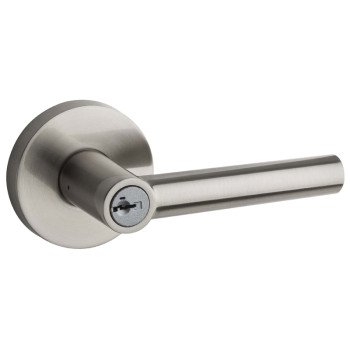 Weiser Milan Series 9GLA5350-095 Entry Lever, Satin Nickel, Residential, Re-Key Technology: SmartKey, Universal Hand