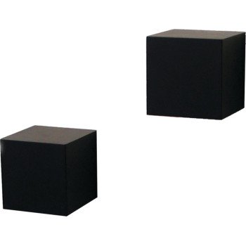 Knape & Vogt 0129-5BK2 Wall Cube Shelf Kit, 25 lb Capacity, 2-Cube, 5 in OAW, 5 in OAH, Black