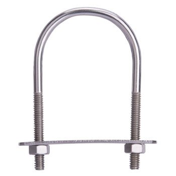 ProSource LR358 U-Bolt, 1/4 in Thread, 1-3/4 in L Thread, Stainless Steel, Stainless Steel