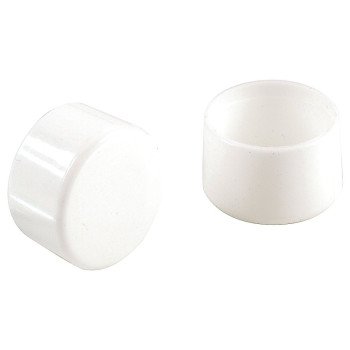 Shepherd Hardware 9108 Furniture Leg Tip, Round, Plastic, White, 7/8 in Dia