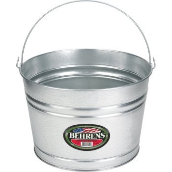 Behrens C17GS Scrub Pail, 4.45 gal Capacity, Galvanized Steel