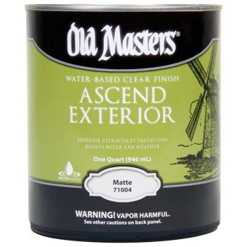 Old Masters 71004 Exterior Finish, Matte, Liquid, Clear, 1 qt