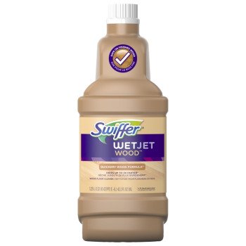 Swiffer WetJet 77133 Wood Floor Cleaner Solution Refill, 1.25 L Bottle, Liquid, Fresh, Clear