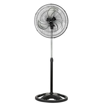 PowerZone CZHVP18EXP High-Velocity Pedestal Fan, 120 V, 0.83 A, 90 deg Sweep, 18 in Dia Blade, 3-Blade, Metal Blade