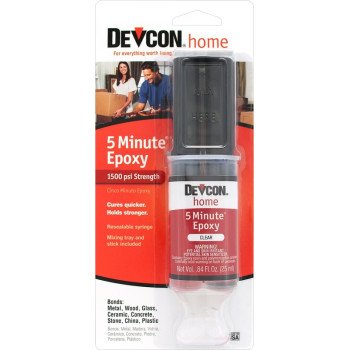 Devcon 20845 Epoxy Anchoring Adhesive, Amber, Liquid, 0.84 oz, Syringe