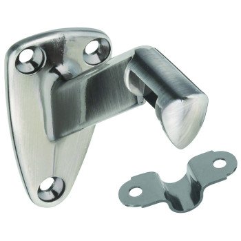 National Hardware N325-761 Handrail Bracket with Strap, 250 lb, Zinc, Pewter