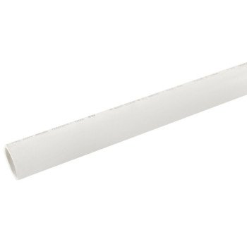 Charlotte Pipe PVC 07400 0600 Pipe, 4 in, 10 ft L, SCH 40 Schedule, PVC, White