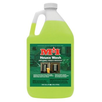 M-1 HW1G House Wash Cleaner, Liquid, Mild, Yellow, 1 gal, Bottle