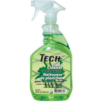 TECH 14726-06S Floor Cleaner, 32 oz, Liquid, Slight Pleasant, Transparent Green