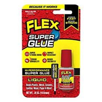 Flex Seal SGLIQ10BT Super Glue, Liquid, Clear, 10 g Bottle