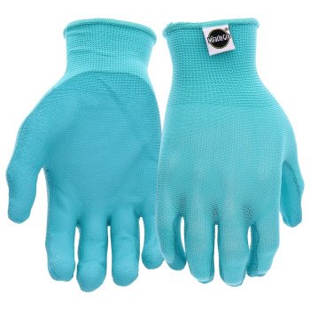 Miracle-Gro MG37164-W-ML Breathable, Lightweight Grip Gloves, Women's, M/L, Elastic Knit Cuff, Polyurethane Coating